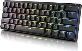 DURGOD Venus 60% RGB RGB mechaninė žaidimų klaviatūra | 60% išdėstymas ANSI US UK | Aliuminio korpusas | Dvigubas PBT Cherry profilis (Gateron Blue, Black)