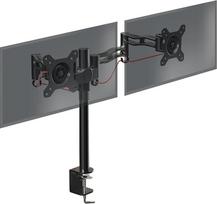Duronic DM352 /BK Dvigubas kompiuterio monitoriaus laikiklis Stovas ant stalo Ekrano laikiklis Laikiklis su laikikliu Dvigubas / Dvigubas | LCD | LED | Pakreipimas ir pasukimas (pakreipimas ±15°| pasukimas 180°| pasukimas 360°) | Aliuminio liejinys