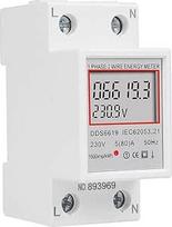 Einphasige Energie für Messgerät 80A mit LCD-Display für Spannung, Strom, Leistung und KWh zur Überwachung - DIN-Schiene für montierbares Solarstrom-Zubehör