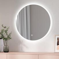EMKE 70 cm LED apvalus apšviestas vonios kambario veidrodis Cool White 6500K jutiklinis jungiklis