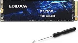 EN705 SSD 4TB NVMe SSD M.2 PCIe Gen4, vidinis SSD, 3D NAND TLC, iki 5000MB/s, vidinis kietosios būsenos diskas, dinaminė SLC spartinančioji atmintinė, suderinamas su PS5, nešiojamaisiais ir staliniais kompiuteriais