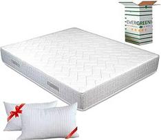 EVERGREENWEB Ortopedinis čiužinys 160 x 190 cm, pagamintas iš vandeniui atsparaus elastingo putplasčio, 25 cm aukščio + 2 pagalvės iš atminties putų plaušelių, ergonomiškas, kvėpuojantis baltas užvalkalas, hipoalerginis, apsaugantis nuo erkučių, kietumas
