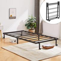 FetiNes Sulankstoma lova 90 x 190 cm Viengulė lova Metalinė lova Svečių lova Sulankstoma kelioninė lova su 4 ratukais Sulankstoma stovyklavimo lova Taupanti vietą