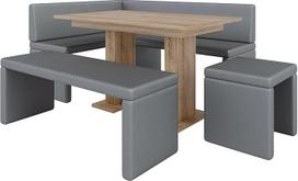 FURNISTAR "Akiko" kampinis suolas su stalu ir suolais - kampinis suolų komplektas jūsų valgomajam, virtuvei, moderniai, svetainės zonai, valgomojo kampeliui. Puikiai tinka virtuvei, biurui ir priimamajam. Tvirtas atlikimas