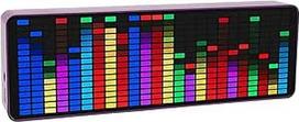 Garso spektro analizatorius, LED muzikos spektro ekranas su 384 RGB šviesos diodais, 20 dinaminių efektų ir laikrodžiu muzikos mėgėjams