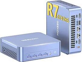 GEEKOM mini kompiuteris AX8 Max "Windows 11 Pro" su iš anksto įdiegta "AMD Ryzen 7 8745HS", 1 TB SSD + 16GB DDR5, "AMD Radeon 780M" | 2,5Gb/s dvigubas LAN prievadas | 8K keturšalis ekranas | 2xUSB4 žaidimams / kūrybiškumui / biurui / namams
