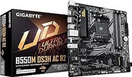 GIGABYTE B550M DS3H AC R2 pagrindinė plokštė - AMD Ryzen 5000 procesoriai, 5+3 fazių VRM, iki 4733 MHz DDR4 (O.C.), 1x PCIe 4.0 + 1x PCIe 3.0 M.2, "Wi-Fi 5", 1GbE LAN, USB 3.2 Gen 1