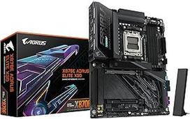 GIGABYTE X870E AORUS Elite X3D Pagrindinė plokštė - palaiko AMD Ryzen 9000 Prozessoren, 16+2+2-fazių skaitmeninis VRM, iki 9000 Hz DDR5 (OC), 2 x PCIe 5.0 + 2 x PCIe 4.0, Wi-Fi 7, 5GbE LAN, USB 4