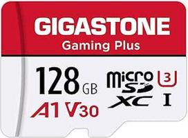 GIGASTONE Gaming Plus 128GB MicroSDXC atminties kortelė + SD adapteris "Nintendo Switch" 1, iki 100/50MB/s. UHS-I A1 U3 V30 10 klasės, 4K UHD vaizdo įrašų "Micro SD" kortelė