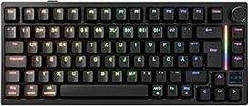 GK GAMAKAY TK75HE V2 75% greito paleidimo belaidė žaidimų klaviatūra su TFT ekranu, QWERTZ vokiško išdėstymo BT/2.4GHz/USB-C 8KHz 0.005 mm RT, Hall efekto magnetinio jungiklio klaviatūra (magnetinis feniksas)