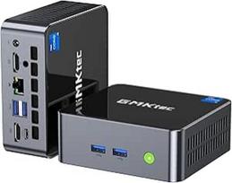 GMKtec mini kompiuteris "Intel i5-12450H" (Turbo 4,4 GHz) 16GB (8x2) DDR4 3200 MHz 1 TB M.2 PCIe3.0 NVMe SSD mini kompiuteris, USB 3.2/WiFi 6/BT5.2, 2.5G Ethernet/Type-C (DP/Data)/HDMI*2/4K stalinis kompiuteris