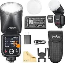 Godox V100-S V100 S Apvali fotoaparato blykstė 2.4G belaidė TTL greitaveiksmė stroboskopinė lemputė 100Ws HSS 1/8000s su ličio jonų baterija, skirta "Sony" fotoaparatams