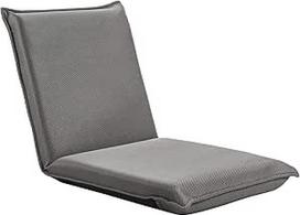 GOPLUS grindų kėdė, grindų kėdė su 6 lygių reguliuojamu atlošu, grindų sofa su nuimamu užvalkalu, skaitymo kėdė, terasos kėdė, meditacijos kėdė svetainei (pilka)