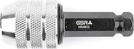GSR sriegio pjovimo adapteris M5-M12 | Įrankių laikiklis su 3/8" šešiakampiu kotu ir kvadratiniu lizdu | Visiems standartiniams akumuliatoriniams gręžtuvams | Užveržimo diapazonas 5-9 mm | Rankinių grąžtų priedai