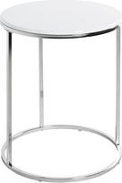 HAKU Möbel šoninis staliukas Chromas Baltas MDF Metalas Matmenys Aukštis 50 cm x Skersmuo 40 cm Stilius: Modernus