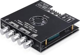 HiFi stiprintuvas su "Bluetooth", ZK-HT21 2.1 kanalo 160 W x 2+220 W žemų dažnių garsiakalbio stereofoninio mini garso stiprintuvo imtuvo modulis su BT/USB/AUX įvestimi, TDA7498E lustai, DC 15-36 V