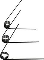 Hochleistungs-Zugfeder, 10 Stück linkshändige Torsionsfeder aus 65 Mn-Federstahl, 2,5 mm x 16, V-förmige Feder, 3-9 Umdrehungen, 60 Grad(2,5 mm x 16 mm-60 laipsnių-5 ratai)