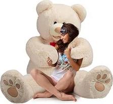 HollyHOME 150 cm Teddy Didelis pliušinis meškiukas XXL Pliušinis žaislas Dovana, pliušinis žaislas Minkštas žaislas meškiukas Tedi Cuddly Bear Beige