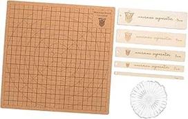 Homoyoyo Macrame Board Kamštinė lenta Adatos ir skalė Tvirti DIY mazgų lentos priedai Macrame amatų projektams Tikslus tinklelis, skirtas lengvam mazgų matavimui