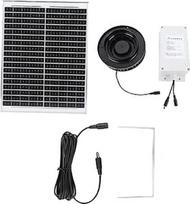 Hyuduo Solar-Dachlüftungsventilator, Solarbetriebener Abluftventilator mit Aluminiumrahmen, 25 W Monokristallines Panel, Ideal für Dachböden und Lagerhallen