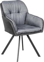 invicta INTERIOR Mr. Lounger Pasukama dizaino kėdė su porankiais Antracito pilka