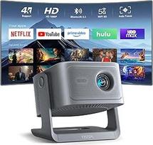 Išmanusis projektorius "WiFi6" "Bluetooth" projektorius Mažas Full HD 1080P, VISSPL palaiko 4K vaizdo projektorių 30000L
