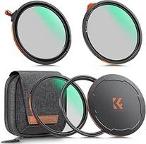 K&F CONCEPT magnetinių filtrų rinkinys 77 mm magnetinis greito keitimo sistemos greito keitimo sistemos poliarizacinis filtras (CPL), ND2-ND32, juodas rūkas 1/4 su magnetiniu adapterio žiedu ir objektyvo dangteliu, filtro krepšys