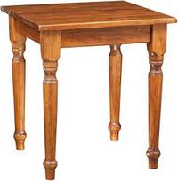 Kaimiško stiliaus staliukas iš liepos medžio masyvo, riešutmedžio apdailos W70xDP70xH78 cm dydžio