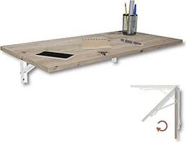 KDR sieninis sulankstomas stalas 80 x 40 cm Ąžuolo raukšlėtas - sulankstomas stalas tvirtinamas prie sienos - kaip valgomojo stalas, rašomasis stalas, virtuvės stalas ar darbo vieta - taupo vietą ir yra universalaus naudojimo