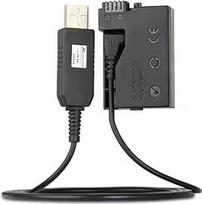 Keičiamasis akumuliatoriaus adapteris LP-E8 ACK-E8 DR-E8 nuolatinės srovės jungtis su USB kabeliu, skirtas "Canon EOS Rebel T5i", T4i, T3i, T2i, 700D, 650D, 600D, 550D, "Kiss X6", "Kiss X5", "Kiss X4