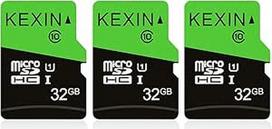 KEXIN Micro SD kortelė 32GB, 3 vnt., MicroSDHC UHS-I Class 10 A1 U1, mini SD kortelė su adapteriu, atminties kortelė išmaniajam telefonui, planšetiniam kompiuteriui, fotoaparatui, veiksmo kamerai