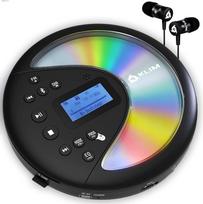 KLIM Discover Nešiojamas CD grotuvas su ilgai veikiančia baterija ir ausinėmis Radijas FM suderinamas MP3 CD grotuvas SD kortelė FM siųstuvas "Bluetooth" idealiai tinka automobiliams Nešiojamas CD grotuvas