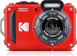 KODAK Pixpro Pack WPZ2 + 2 baterijos + 1 SD kortelė - kompaktiškas 16 mln. taškų, atsparus vandeniui iki 15 m, atsparus smūgiams, vaizdo įrašas 720p, 2,7 colių LCD ekranas - ličio jonų baterija - raudona