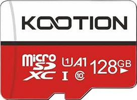 KOOTION Micro SD kortelė 128GB atminties kortelė MicroSDXC iki 100MB/s 10 klasės (A1 UHS-I U1) Micro SD kortelė Mini SD kortelė Atminties kortelė TF atminties kortelė SD kortelė Fotoaparatams Mobilusis telefonas Planšetiniai kompiuteriai Android