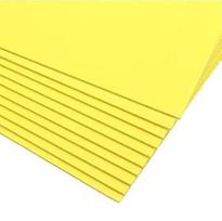 Kreative DIY-Schaumstoffplatten for Kinder - 10 Stück farbiges EVA-Schwammpapier, 2 mm dicke Malutensilien(Yellow)