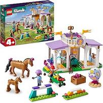 LEGO 41746 Friends jojimo mokyklos rinkinys su 2 žaisliniais žirgais, mini lėlėmis Alija ir Mia, jojimo arklidės ir žirgų žaislas, gyvūnų priežiūros dovana vaikams, mergaitėms ir berniukams nuo 4 metų