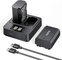 llano NP-FZ100 akumuliatoriaus ir 20 W greitojo įkroviklio rinkinys: 2 pakuotės originalių 2400 mAh baterijų, skirtų "Sony A7III, A7IV, A6700, FX3, FX30, A9, A7C, A7CII, A7RV, A7RIII, A6600, ZV-E1, ZV-E10II, A1 ir FX2 CamerCamer