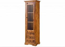 MASSIVMOEBEL24.DE Oksfordo akacijos vitrina 60 x 44 x 190 cm Spalva: Spalva: šviesiai ruda lakuota Dydis: 60 x 44 x 190 cm (plotis x gylis x aukštis)