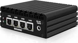 Mikro ugniasienės įrenginys, mini kompiuteris be ventiliatoriaus J3710 4C/4T, 4X 2,5GbE i226-V LAN, AES-NI, DDR3, 8GB SSD, 128GB maršrutizatorius Tinklo saugumas USB 3.0/Type-C/2HD/Wi-Fi, dvigubas ekranas