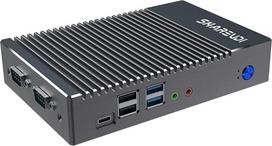 Mini kompiuteris be ventiliatoriaus, mikrokompiuteris AMD 6400T (1.0GHz-1.6GHzz), mini stalinis kompiuteris HD/VGA/BT4.0/Type-C/Wi-fi5.0, palaikomas DDR3 SSD, be iš anksto įdiegtų sistemų (8GB 128GB)