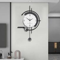 Minimalistinis modernus sieninis laikrodis, dideli kūrybiškumo dekoratyviniai sieniniai laikrodžiai su laikymo lentele, metalinis rėmas + medinis ciferblatas, sieninis laikrodis be triukšmo, skirtas svetainei, miegamajam, biurui, virtuvei