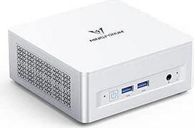 MINIS FORUM UM880 Plus mini bazinis kompiuteris su AMD Ryzen 7 8845HS (8C/16T, iki 5,1 GHz), mini kompiuteris su dviem DDR5 RAM, M.2 PCIe4.0 SSD lizdais, OCuLink, 5 x USB prievadas, trigubas ekranas su HDMI + DP + USB4