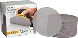Mirka Abranet 9A-241-150 6 colių 150 grūdėtumo akučių abrazyvinių šlifavimo be dulkių diskų dėžutė, 50 vnt.
