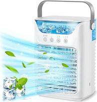Mobilusis oro kondicionierius - 4-in-1 nešiojamasis oro kondicionierius, oro drėkintuvas ir stalinis ventiliatorius su 700 ml / 2 šalto rūko / 3 automatiniais laikmačiais / 7 spalvų naktine šviesa