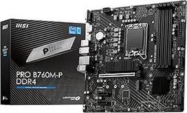 MSI PRO B760M-P DDR4 pagrindinė plokštė, palaiko "Intel" 12, 13 ir 14 kartos branduolių procesorius, LGA 1700, DDR4 Memory Boost 4800+MHz/OC, PCIe 4.0 x16 lizdas, M.2 Gen4 lizdai, Micro-ATX, įvairios, M-ATX