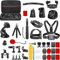 NEEWER 51 in 1 veiksmo kameros priedų rinkinys, suderinamas su GoPro Hero 13 12 11 10 Max Insta360 GO3S GO3S GO3 X4 X3 DJI Osmo Action 5 Pro 4 3 AKASO APEMAN, įskaitant saugojimo dėžutę