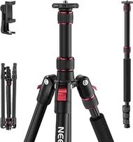 NEEWER Basics TP15 Fotoaparato trikojis monopodas, 71 colio metalinis sunkiųjų apkrovų nešiojamasis kelionių DSLR mobiliojo telefono stovas su mobiliojo telefono laikikliu, suderinamas su "iPhone" filmais, rutulinė galvutė neįtraukta