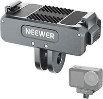 NEEWER patobulintas magnetinio laikiklio adapteris, suderinamas su "DJI Osmo Action 5 Pro/4/3", greito keitimo veiksmo kameros laikiklis su 1/4 colio trikojo sriegiu, AC011, tamsiai pilkas