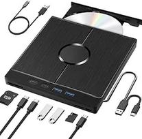 Nešiojamojo kompiuterio išorinis CD diskas, DVD diskas, išorinis USB 3.0 su SD/TF, išorinis DVD diskas kompiuteriui, "MacBook", "Windows 11/10/8/7/XP/OSX/Linux