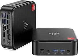 NiPoGi E3B mini kompiuteris AMD Ryzen V2748 (iki 4,3 GHz, geriau nei 5825U) 16GB DDR4 512GB M.2 SSD, mini kompiuteris su W11 PRO|4K trigubu ekranu|WiFi 6|BT5.2 verslo biurams, dizainui, e. mokymuisi, namams